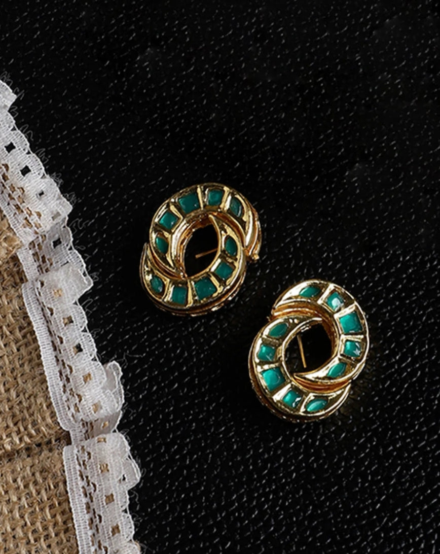 Zamurd ( Gold Patra Studs)
