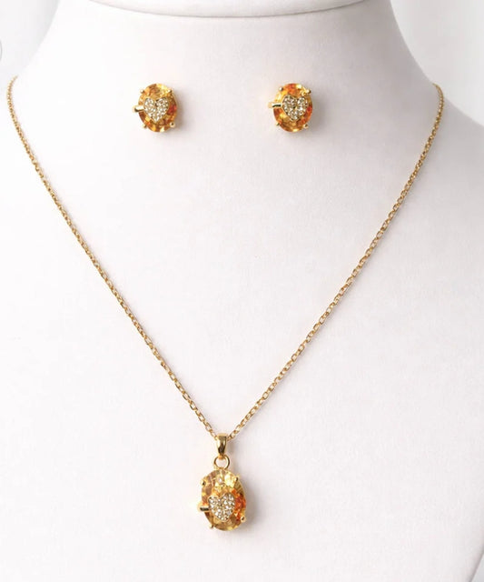 Amber bloom ( CZ Gift Set)