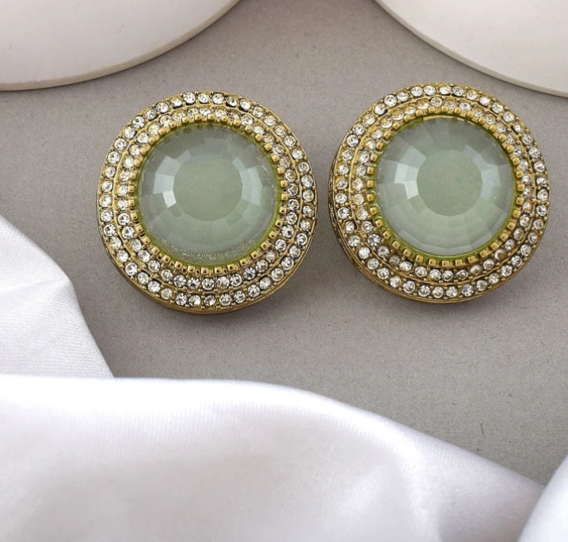 Jade haze studs